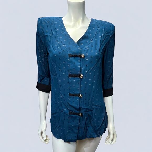 Reina Industries 90s Green and Black Blazer Jacket Size 8P, Excellent Condition - Picture 1 of 8